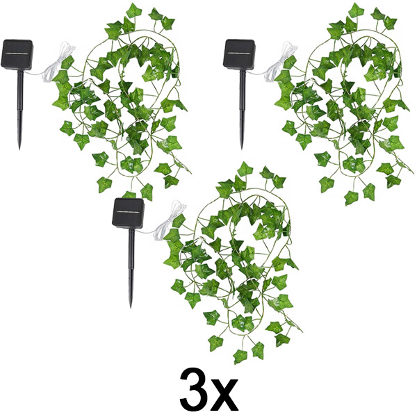 3x Слънчеви лампи с изкуствени листа (5 м) | LEAFGLO